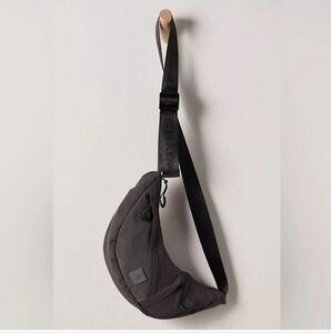 New By Free People Movement Grey Nothing But Net Sling Belt Bag